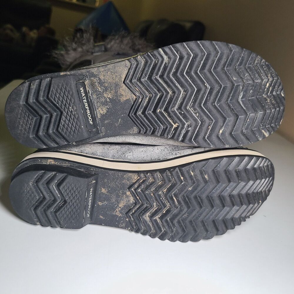 Sorel Tofino Disressed Gray Lace Up Waterproof Winter Snow Boots Women's Size 7 - Picture 8 of 16